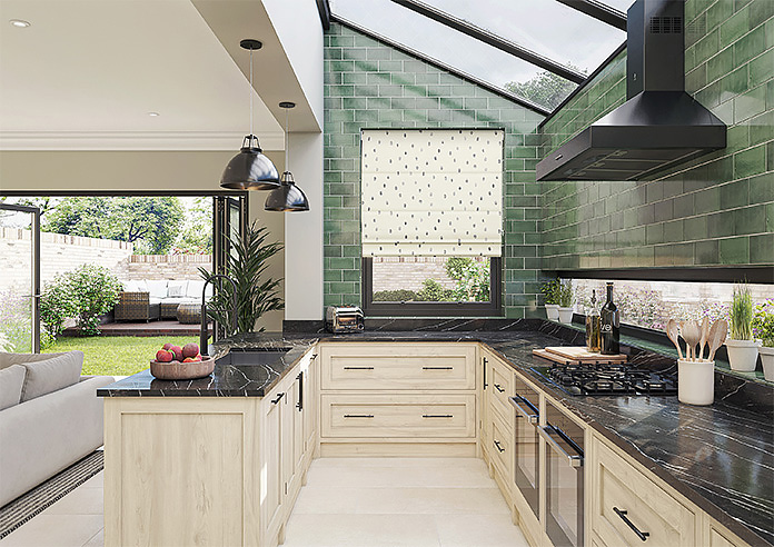Ink Spots, Grey - Roman Blind - Image 8